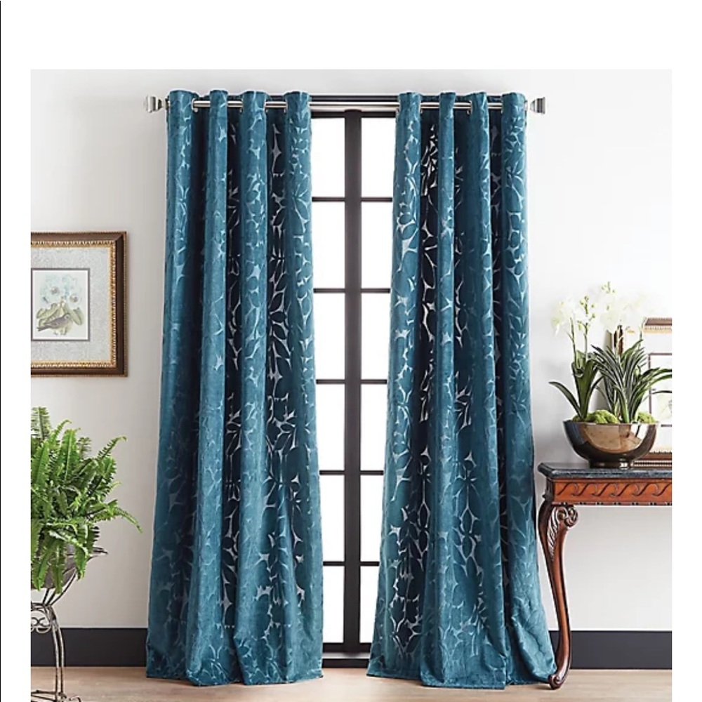 Velvet 84-inch grommet window curtains
